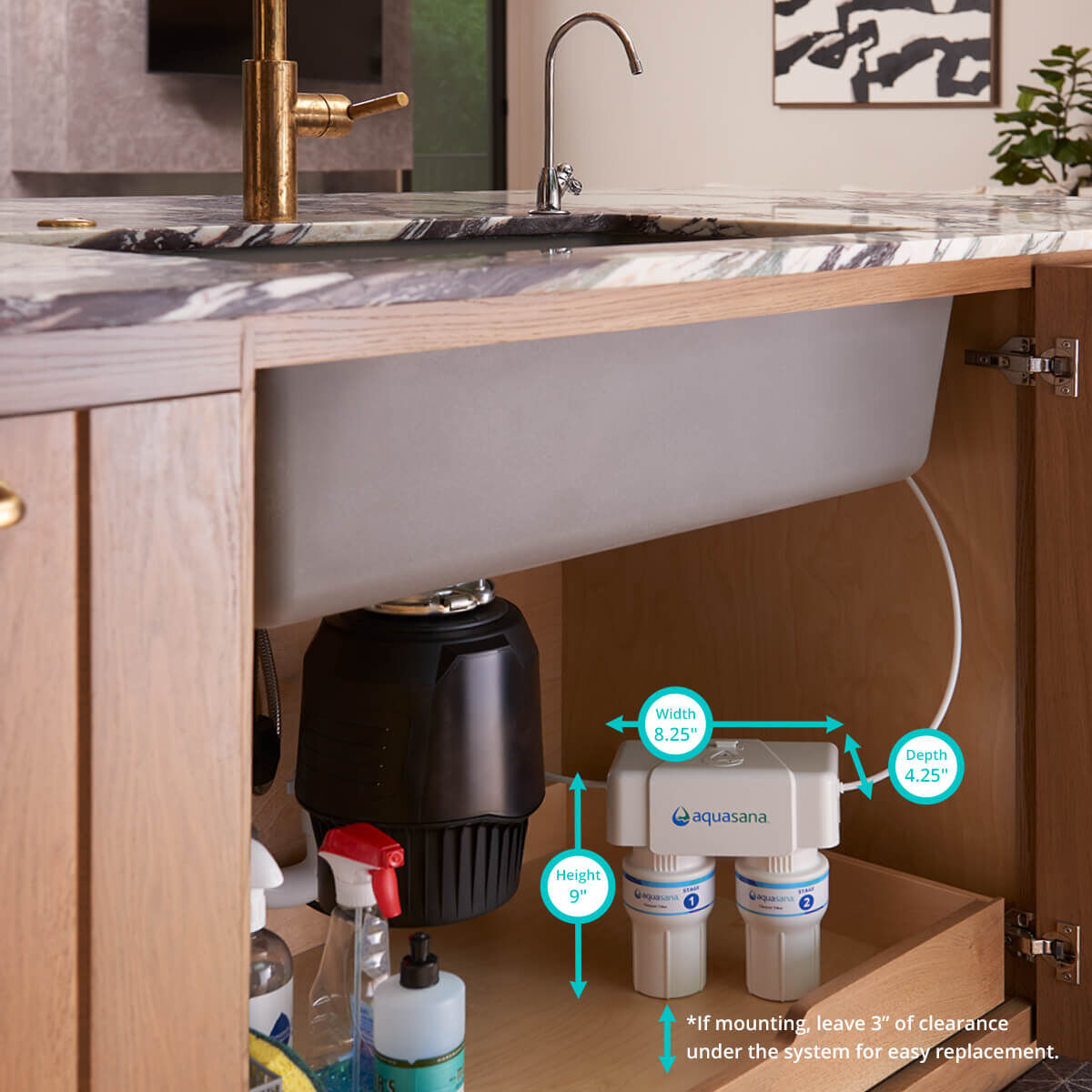 2-Stage Claryum® Under Sink Water Filter | WQA Certified | Aquasana