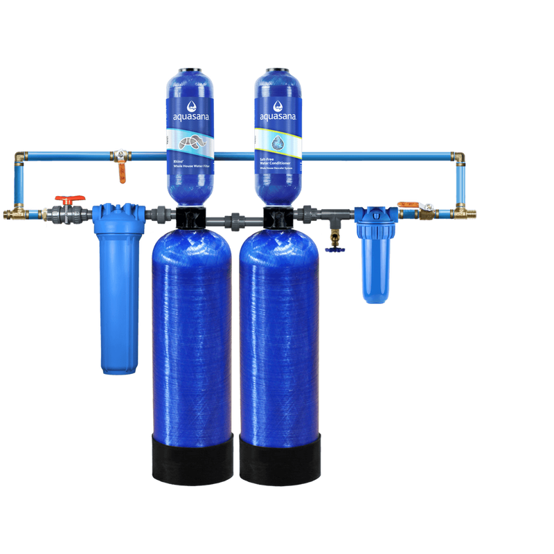 Rhino&reg; Chloramines with Tall Salt-Free Water Conditioner, Pro-Grade Bypass Kit and Low Maintenance Pre-Filter image number 0
