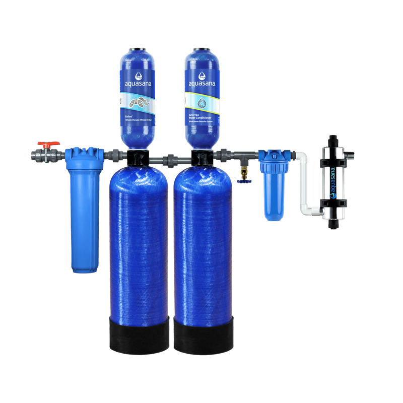Rhino&reg; Well Water with UV, Tall Salt-Free Water Conditioner and Low Maintenance Pre-Filter image number 0