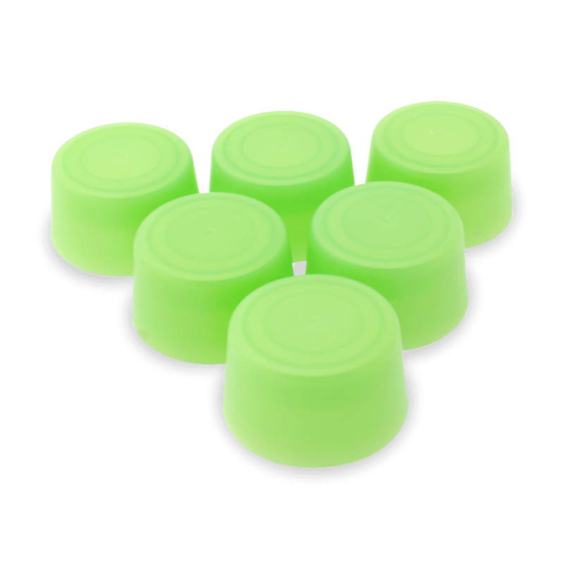 Replacement Water Bottle Caps - 6 Pack - Light Green image number 0