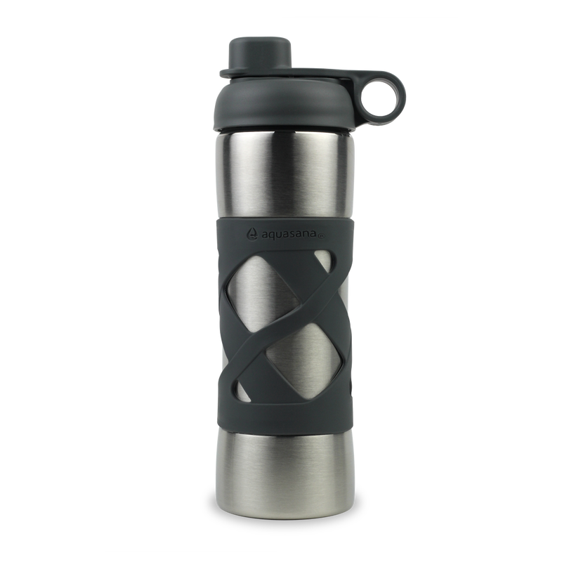 Stainless Steel Insulated Clean Water Bottle - Charcoal image number 0