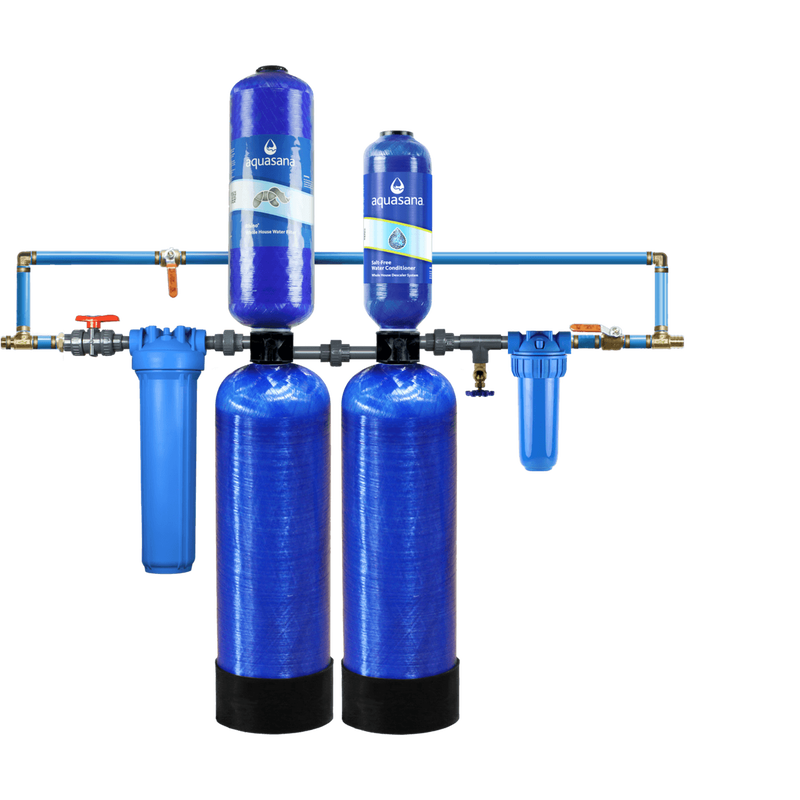 Rhino&reg; Chloramines Max Flow with Tall Salt-Free Water Conditioner, Pro-Grade Bypass Kit and Low Maintenance Pre-Filter image number 0