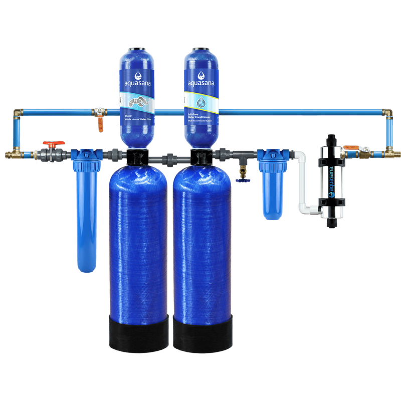 Rhino&reg; Well Water with UV, Tall Salt-Free Water Conditioner and Pro-Grade Bypass Kit image number 0