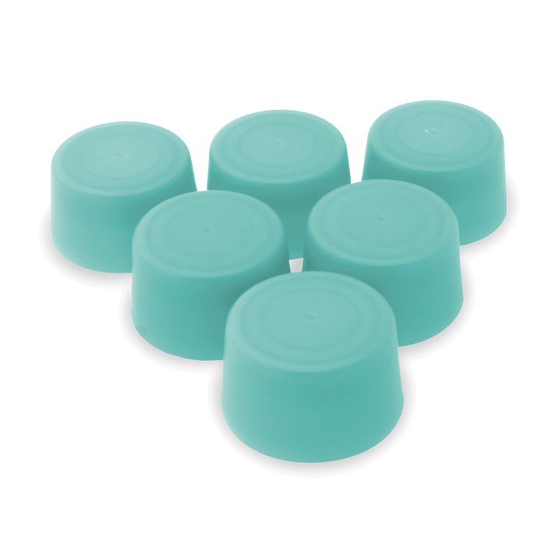 Replacement Water Bottle Caps - 6 Pack - Teal image number 0
