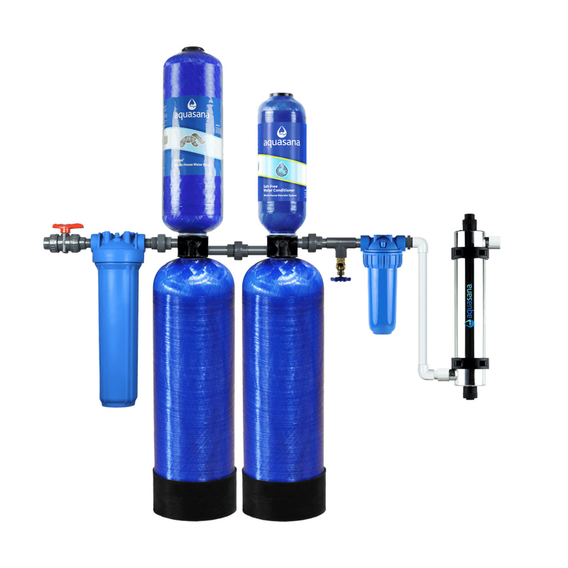 Rhino&reg; Chloramines Max Flow with Tall Salt-Free Water Conditioner, Max Flow UV Filter and Low Maintenance Pre-Filter image number 0