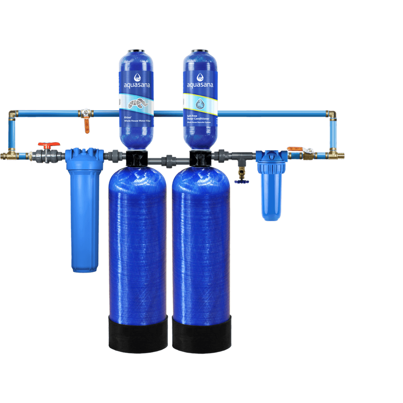 Rhino&reg; Max Flow with Tall Salt-Free Water Conditioner, Pro-Grade Bypass Kit and Low Maintenance Pre-Filter image number 0