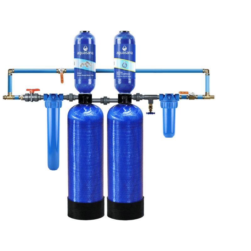 Rhino&reg; Max Flow with Tall Salt-Free Water Conditioner and Pro-Grade Bypass Kit image number 0