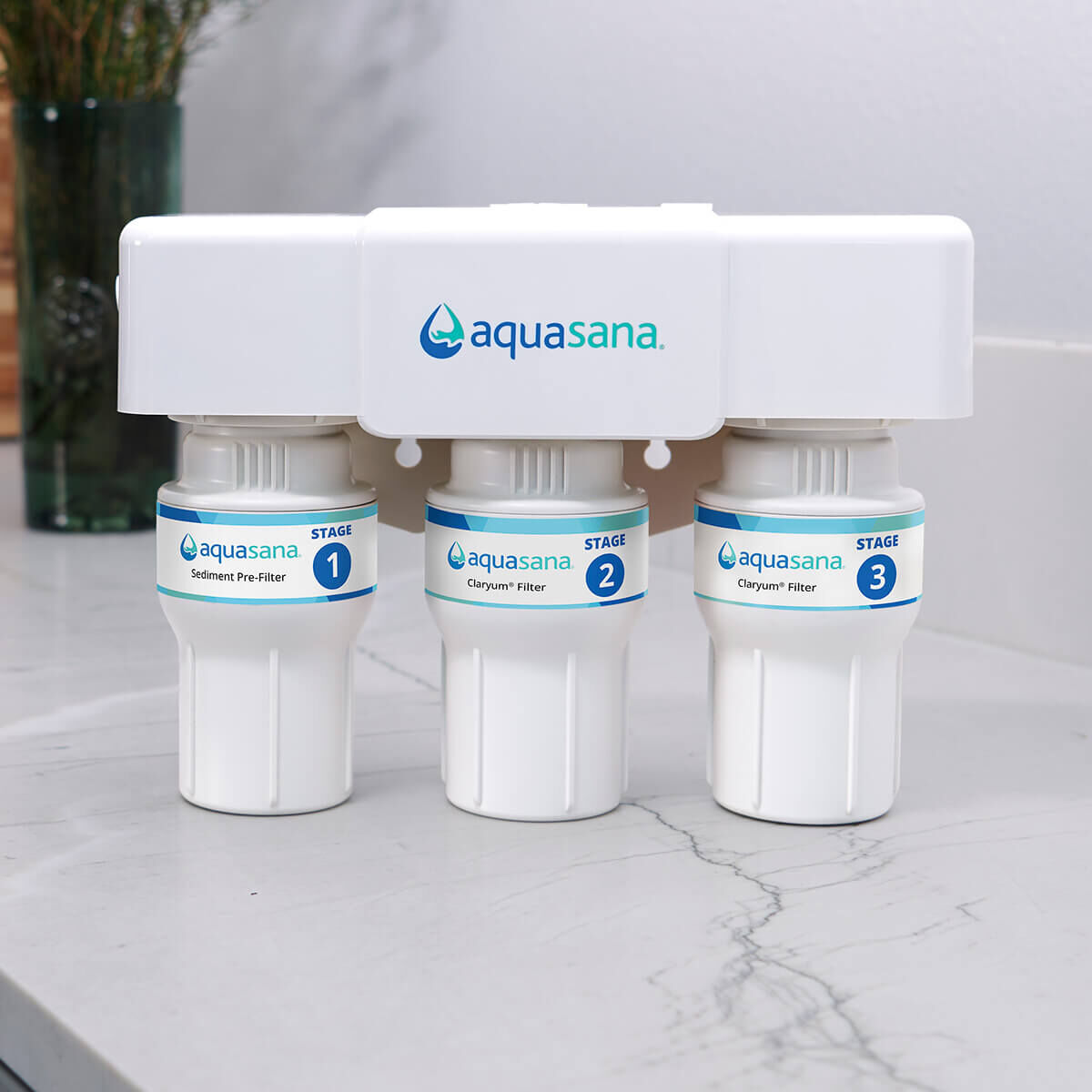 3-Stage Claryum® Under Sink Water Filter | WQA Certified | Aquasana