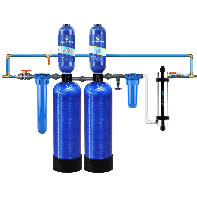 Rhino&reg; Max Flow with Tall Salt-Free Water Conditioner, Max Flow UV Filter and Pro-Grade Bypass Kit image number 0
