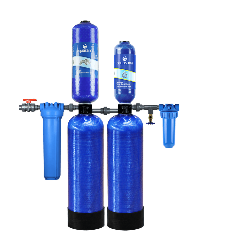 Rhino&reg; Chloramines Max Flow with Tall Salt-Free Water Conditioner and Low Maintenance Pre-Filter image number 0