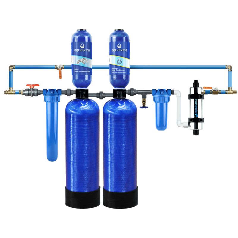 Rhino&reg; Chloramines with Tall Salt-Free Water Conditioner, UV Filter and Pro-Grade Bypass Kit image number 0