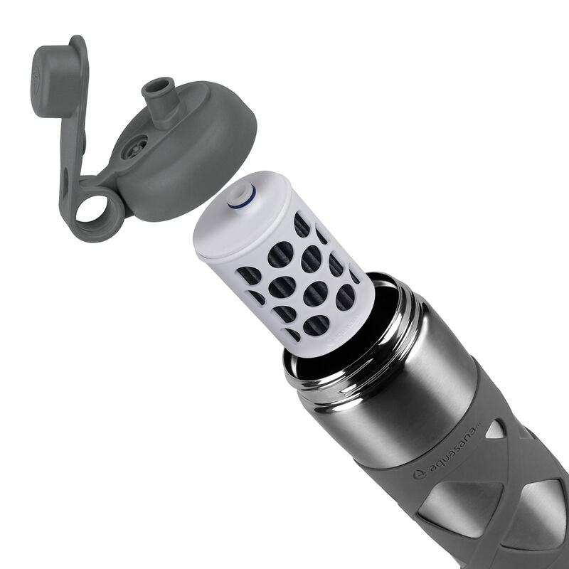 Stainless Steel Insulated Clean Water Bottle - Charcoal image number 2