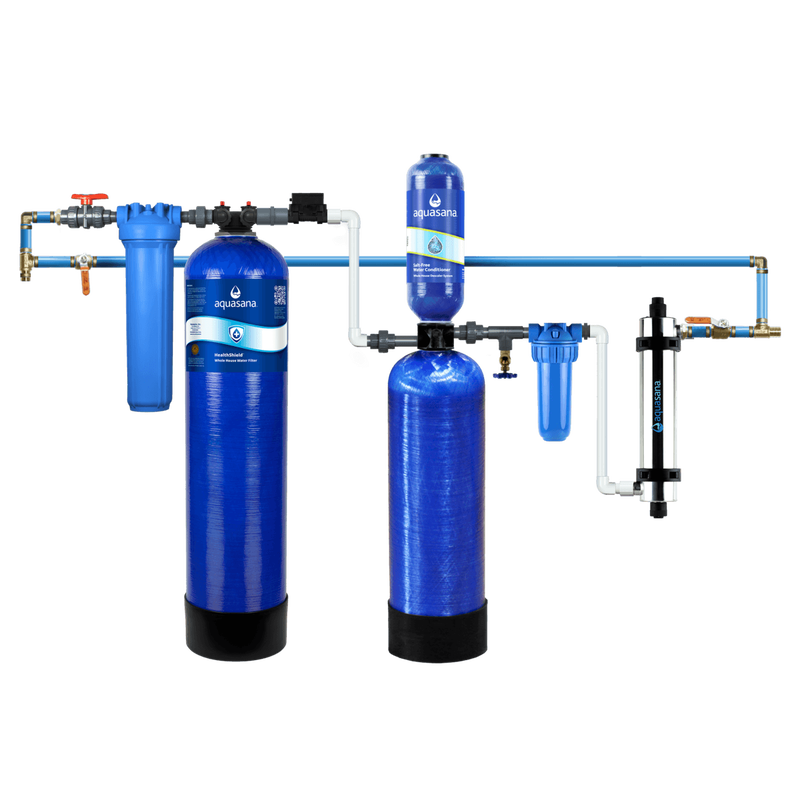 HealthShield&trade; with Tall Salt-Free Water Conditioner, Max Flow UV Filter, Pro-Grade Bypass Kit and Low Maintenance Pre-Filter image number 0
