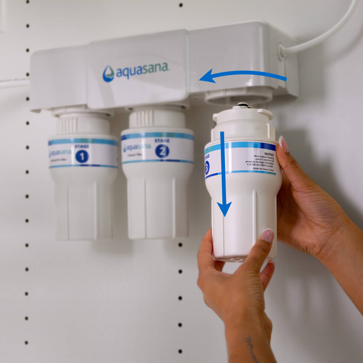 Claryum 3-Stage Replacement Filters | Under Sink Water Filter