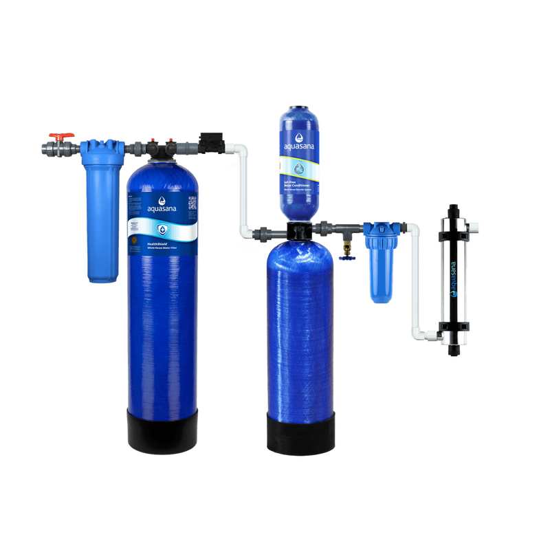 HealthShield&trade; with Tall Salt-Free Water Conditioner, Max Flow UV Filter and Low Maintenance Pre-Filter image number 0
