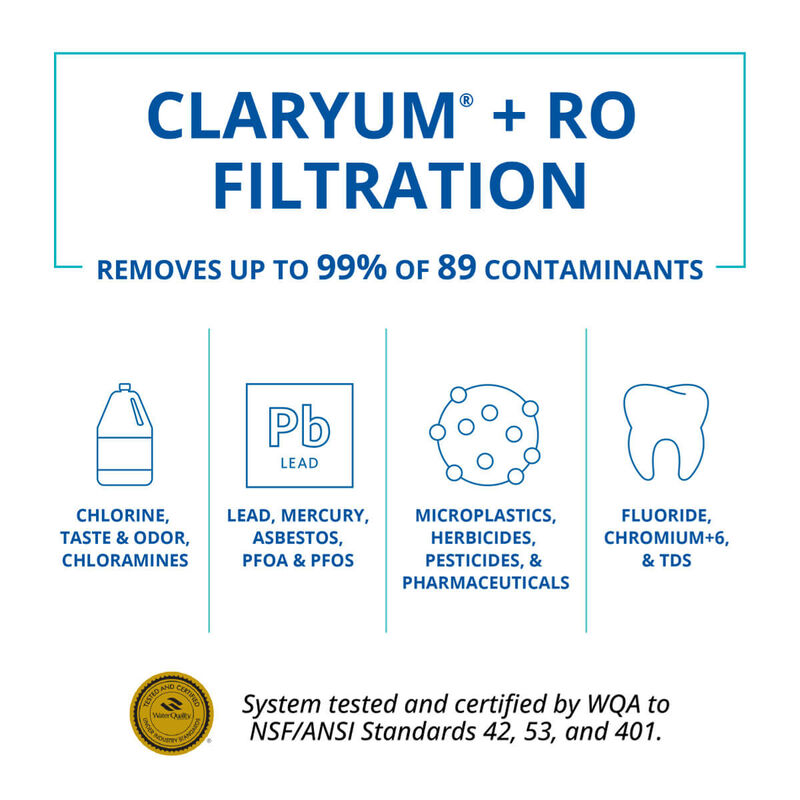 OptimH2O® Reverse Osmosis + Claryum® Carbon and Claryum® Filter Replacements image number 1