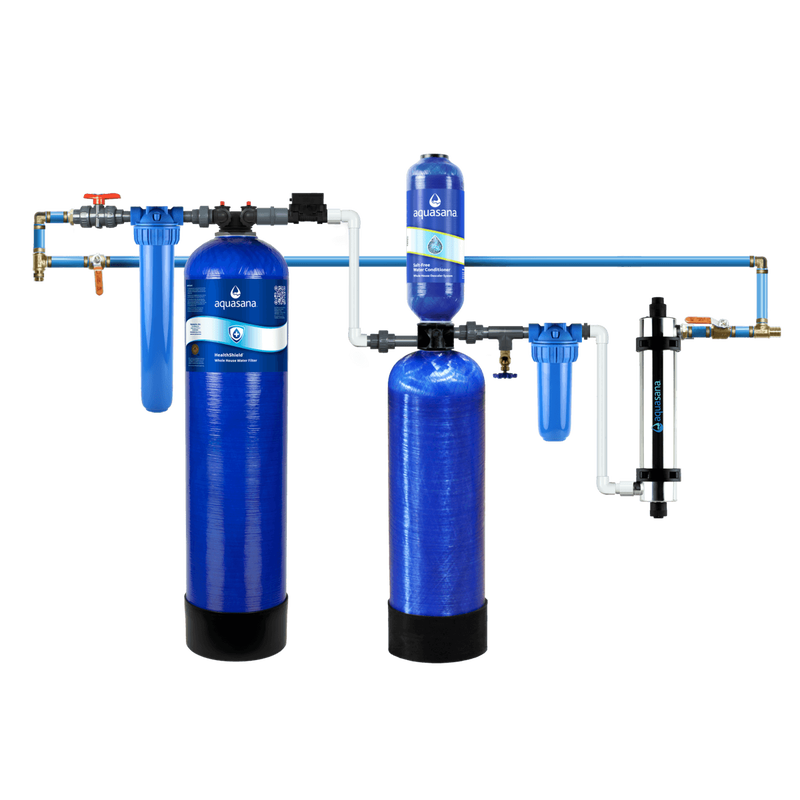 HealthShield&trade; with Tall Salt-Free Water Conditioner, Max Flow UV Filter and Pro-Grade Bypass Kit image number 0