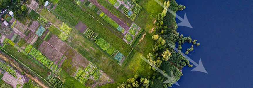 Atrazine enters the water supply through agricultural run-off.