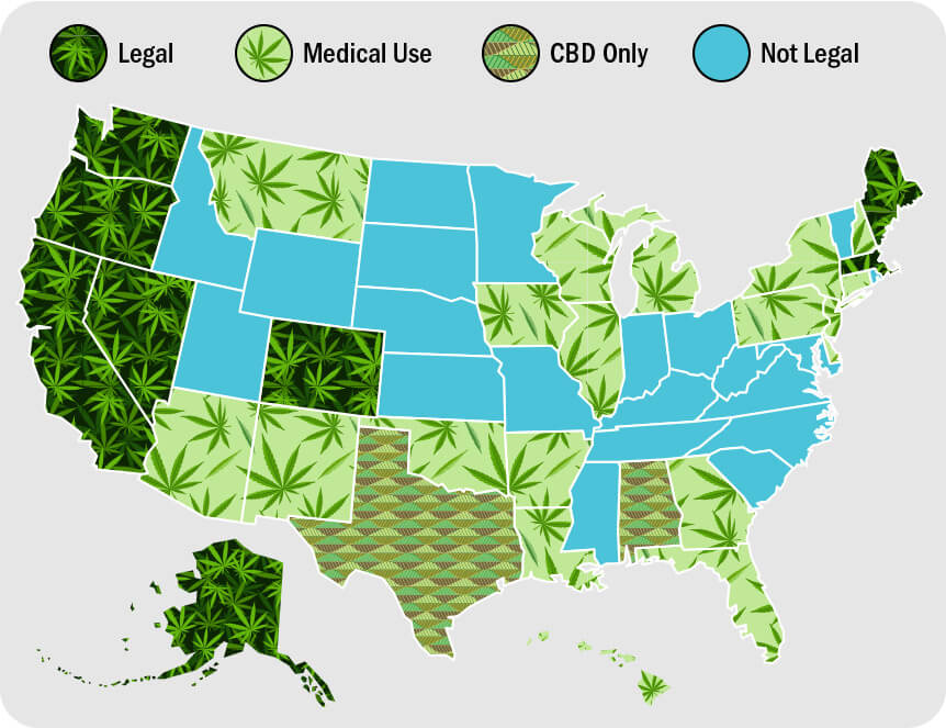 Legal Weed Map of the U.S.