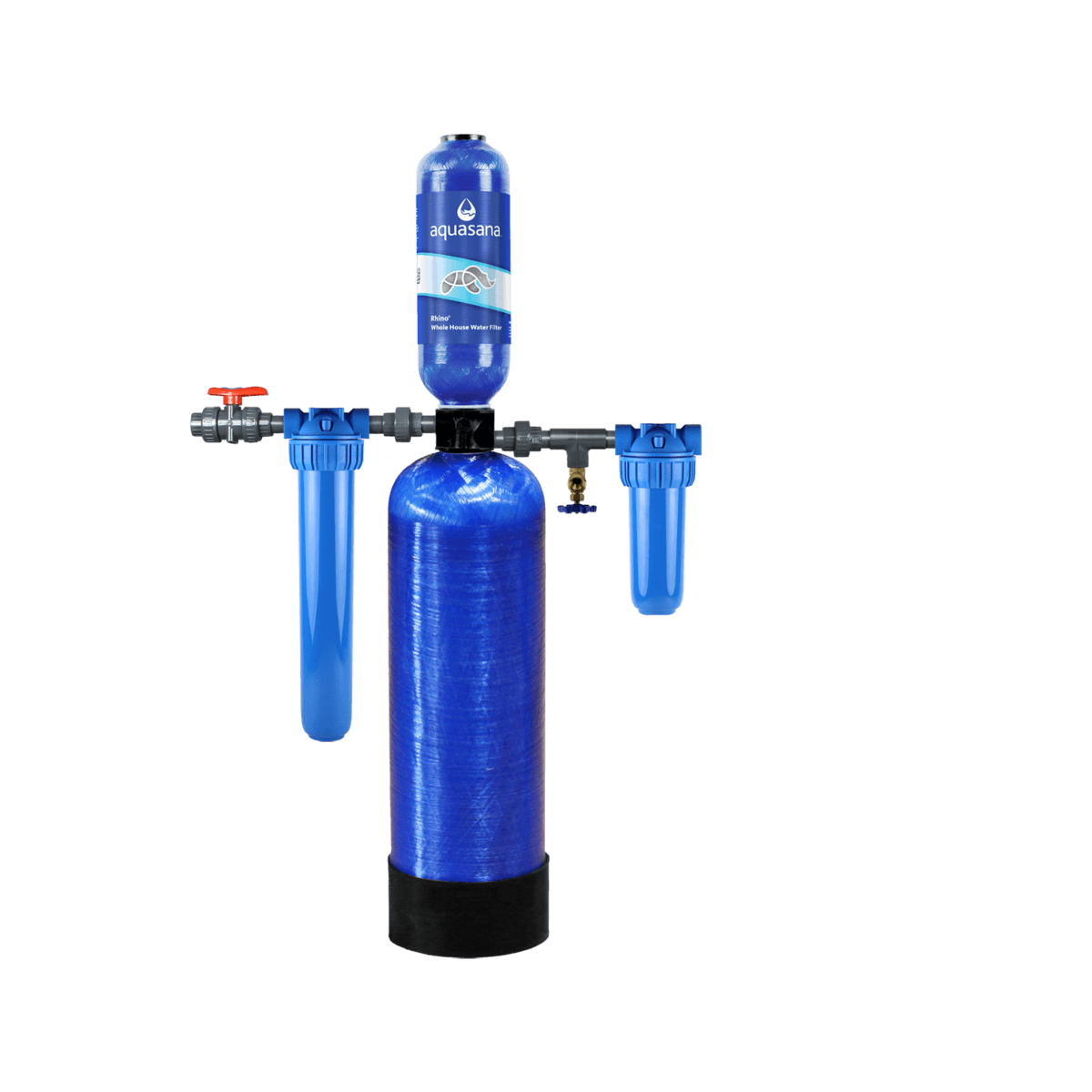 Rhino Whole House Water Filter System Tackle Chloramines And Chlorine Home Water Filtration 10/1,000,000 Aquasana