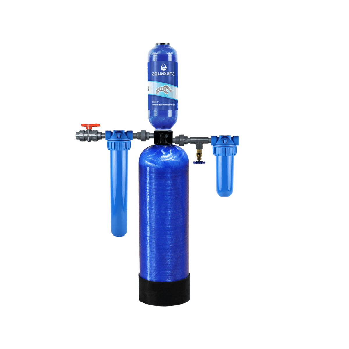 Rhino Whole House Water Filter System Reduce 97% Of Chlorine At 2X Flow Rate Home Water Filtration 10/1,000,000 Aquasana