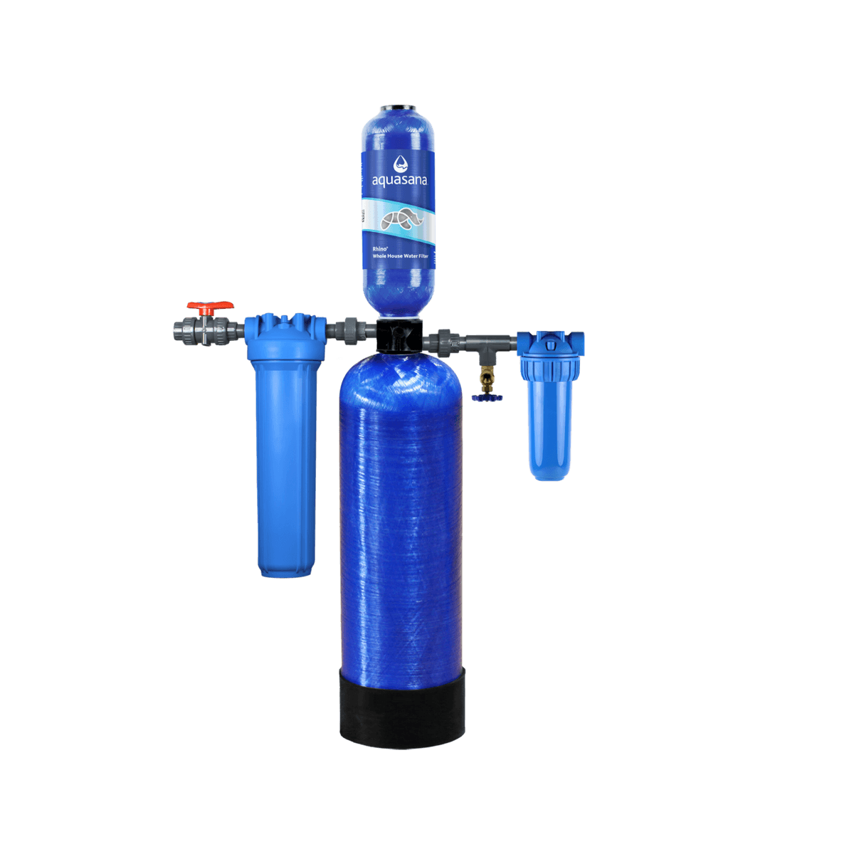 Rhino Whole House Water Filter System Reduce 97% Of Chlorine At 2X Flow Rate Home Water Filtration 10/1,000,000 Aquasana