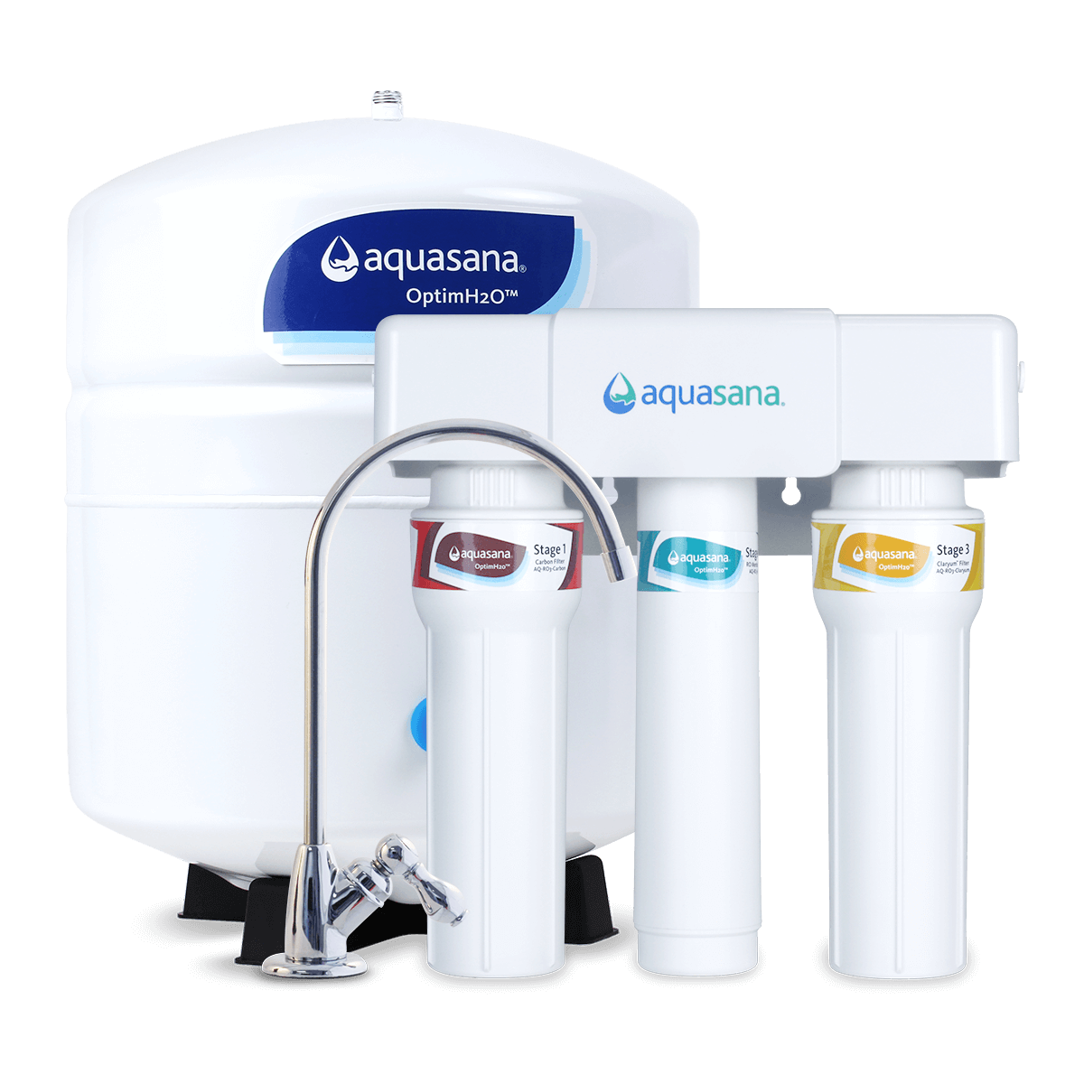 Aquasana OptimH2O® Reverse Osmosis Fluoride Water Filter, Chrome