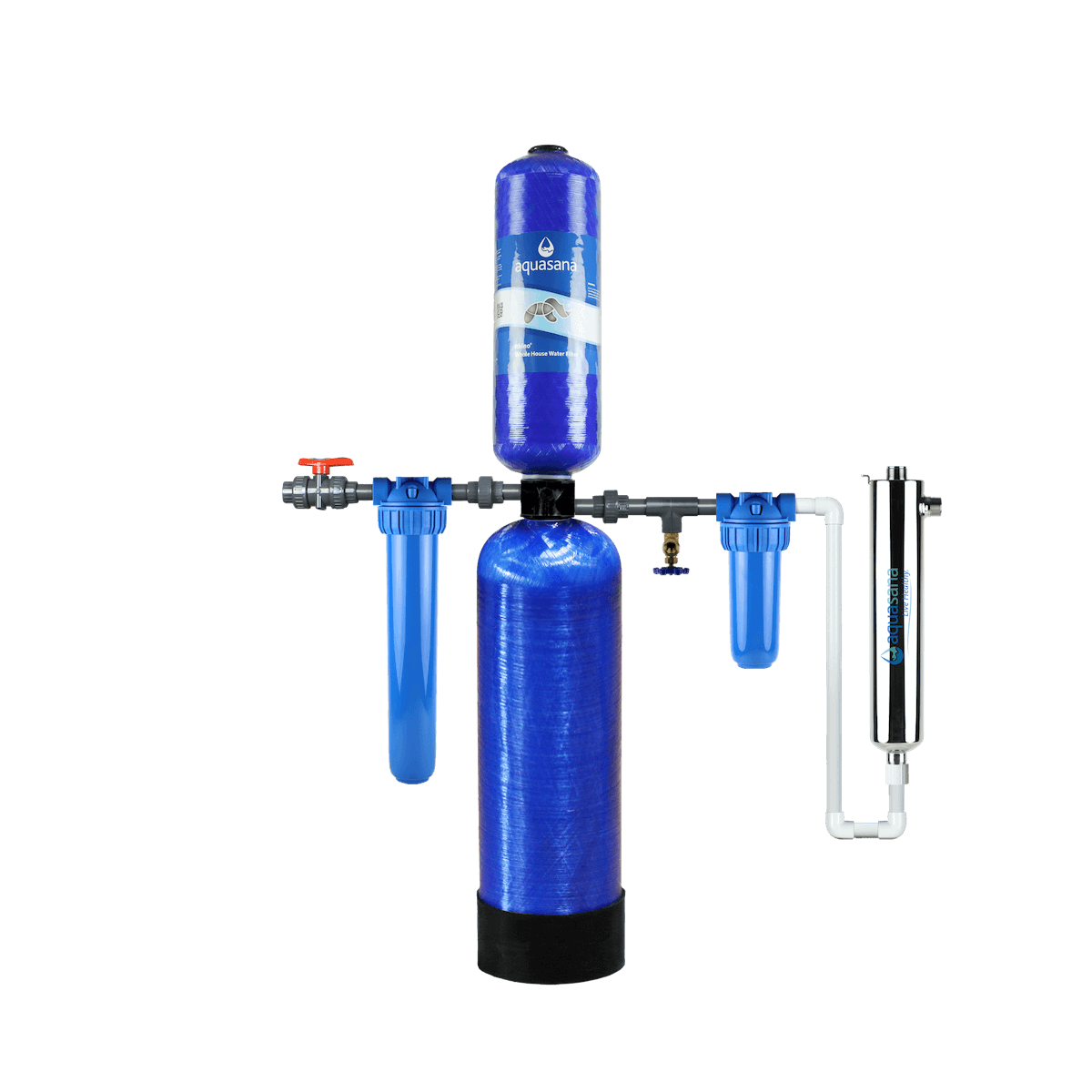 Rhino® Chloramines Max Flow Whole House Water UV Filter System For Home Removes 99% of Bacteria & Viruses Aquasana