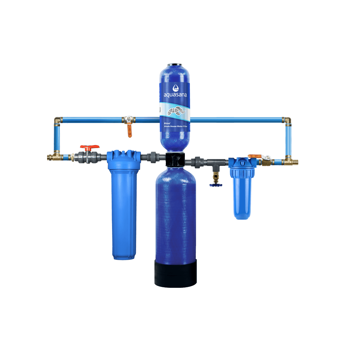 Rhino Whole House Water Filter System Home Water Filtration 10/1,000,000 Aquasana