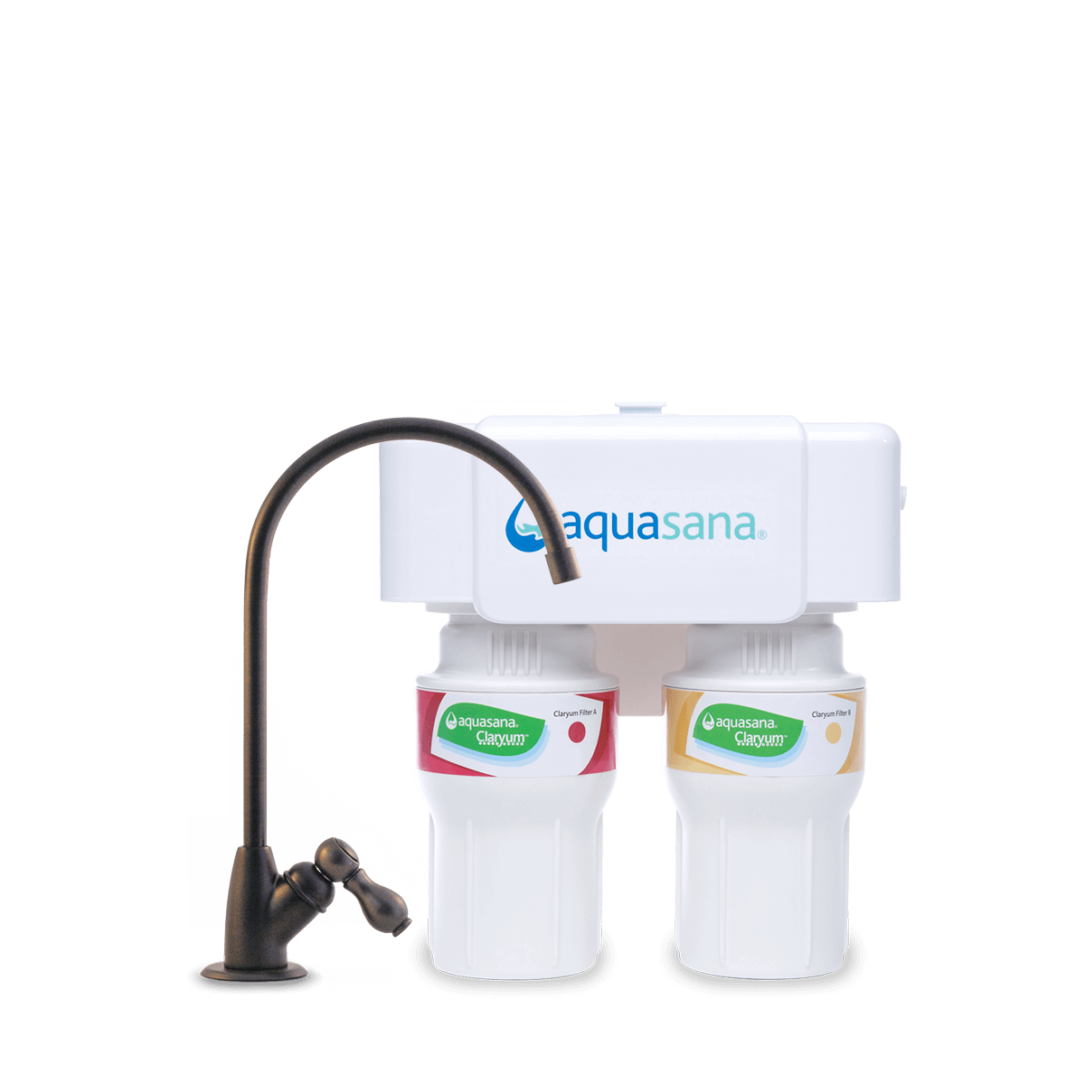 2-Stage Under Sink Water Filter, Oil Rubbed Bronze, 1/2 Year/500 Gallon Aquasana