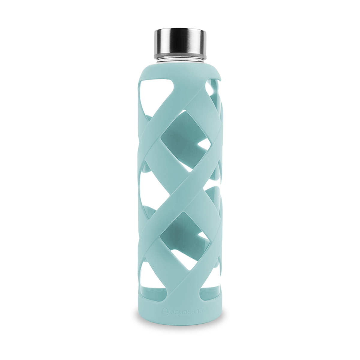 Premium Borosilicate Glass Water Bottle With Silicone Sleeve Aquasana