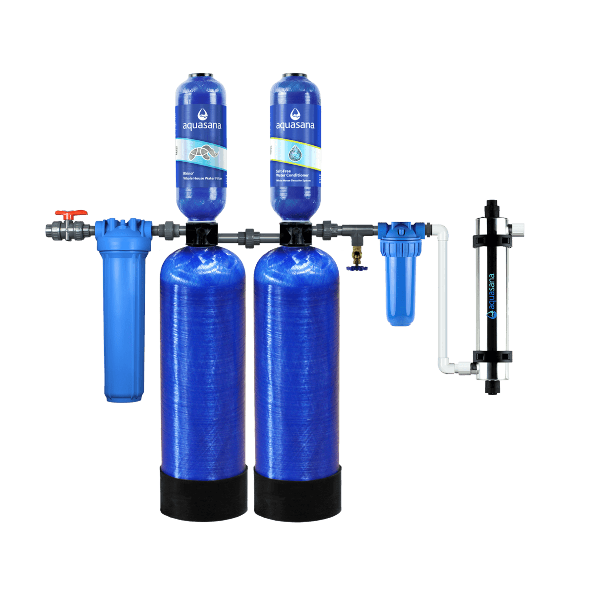 Rhino® Max Flow Whole House Water UV Filter System Reduce 97% Of Chlorine At 2X Flow Rate Home Water Filtration Removes 99% of Bacteria & Viruses Aquasana Rhino® Max Flow Whole House Water UV Filter System Reduce 97% Of Chlorine At 2X Flow Rate Home Water Filtration Removes 99% of Bacteria & Viruses Aquasana