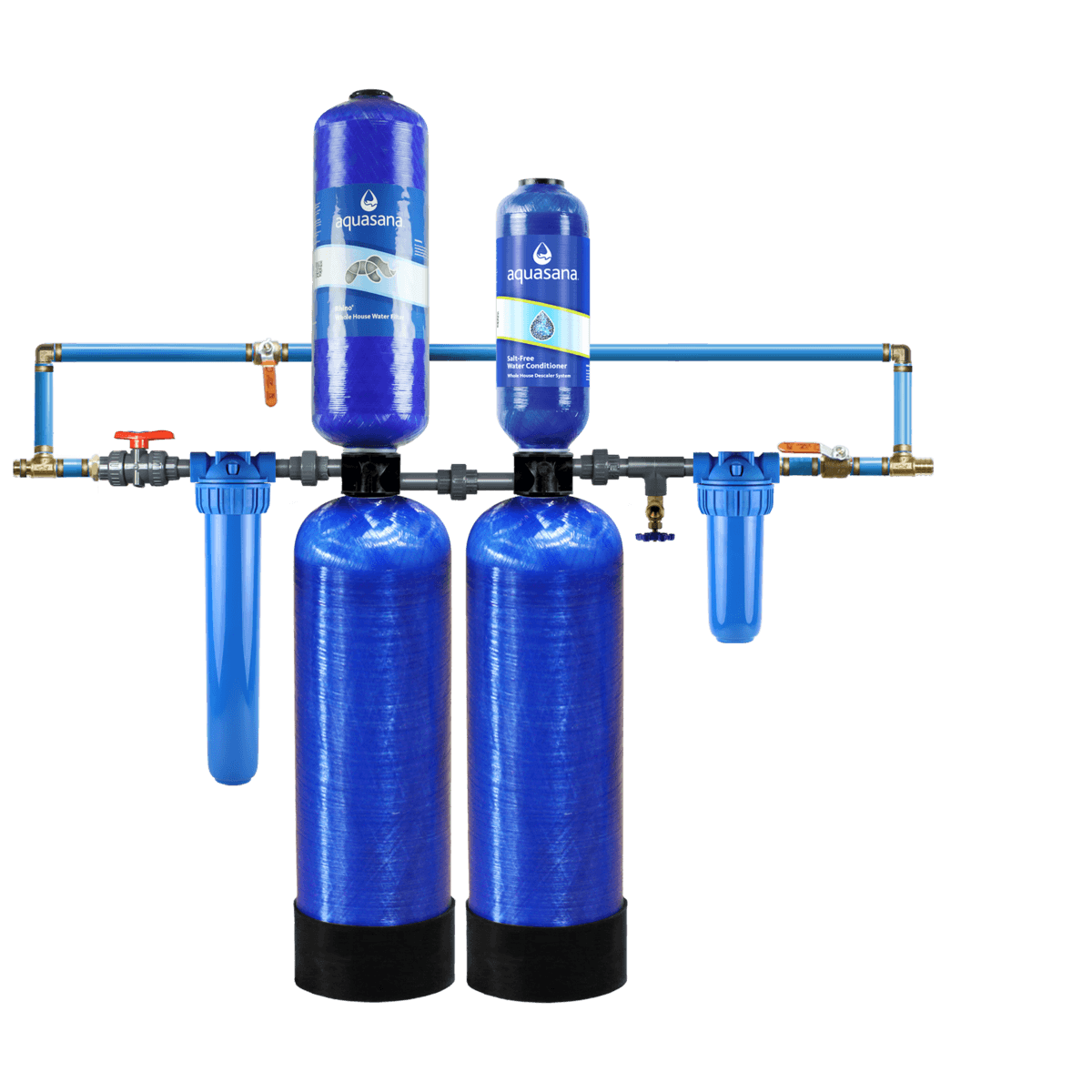 Rhino Whole House Water Filter System Tackle Chloramines And Chlorine Home Water Filtration 10/1,000,000 Aquasana