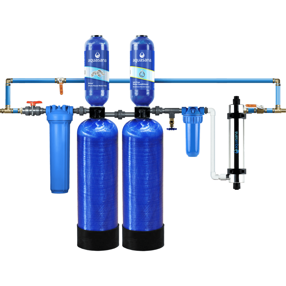 Rhino® Max Flow Whole House Water UV Filter System Reduce 97% Of Chlorine At 2X Flow Rate Home Water Filtration Removes 99% of Bacteria & Viruses Aquasana Rhino® Max Flow Whole House Water UV Filter System Reduce 97% Of Chlorine At 2X Flow Rate Home Water Filtration Removes 99% of Bacteria & Viruses Aquasana