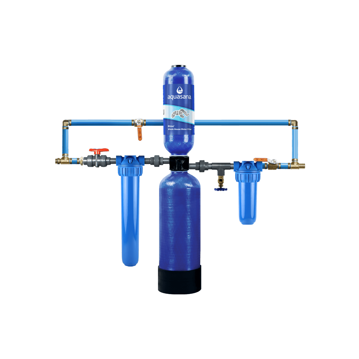Rhino Whole House Water Filter System Home Water Filtration 10/1,000,000 Aquasana