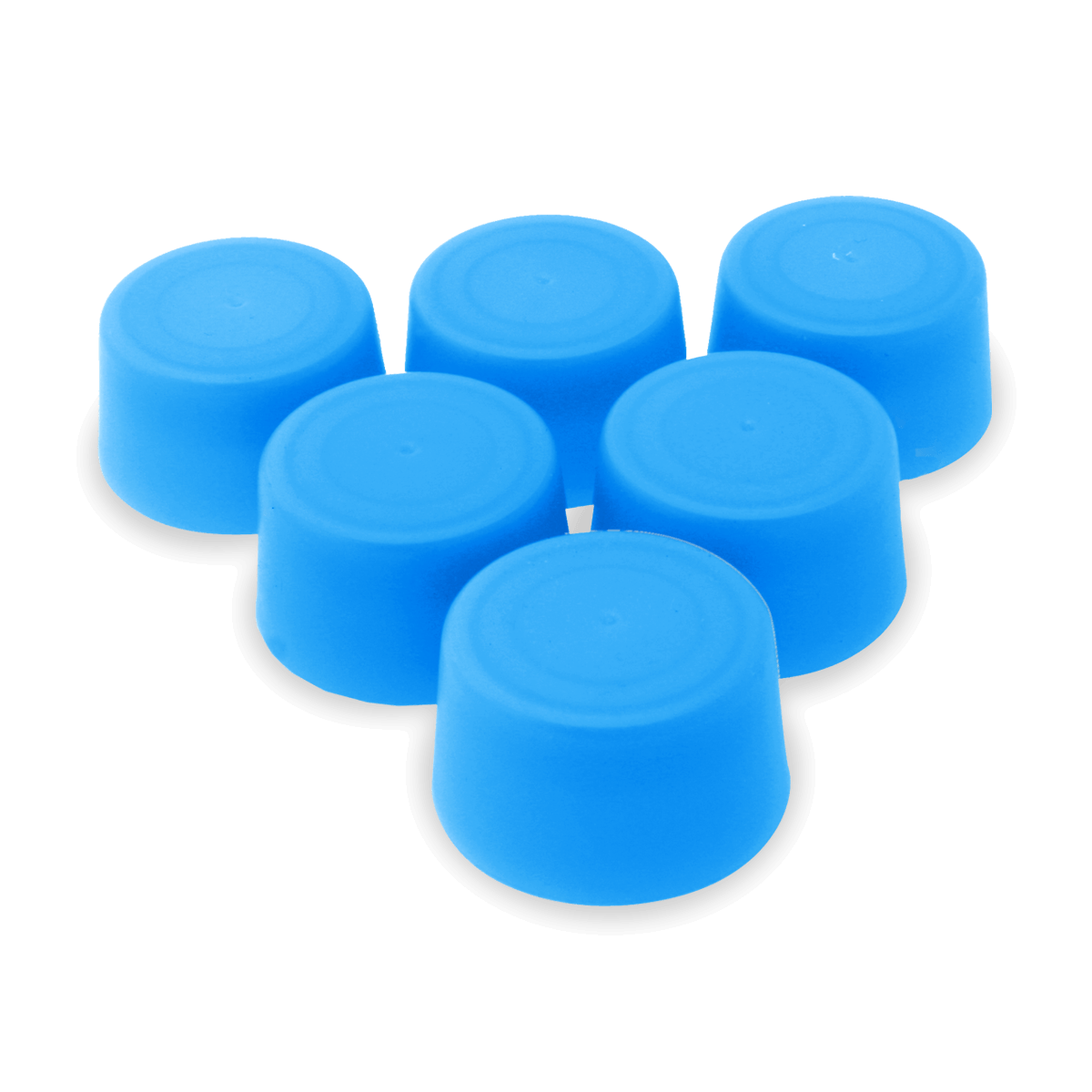 Replacement Water Bottle Caps (6 Pack) For 18Oz. Glass Bottles Blue Aquasana