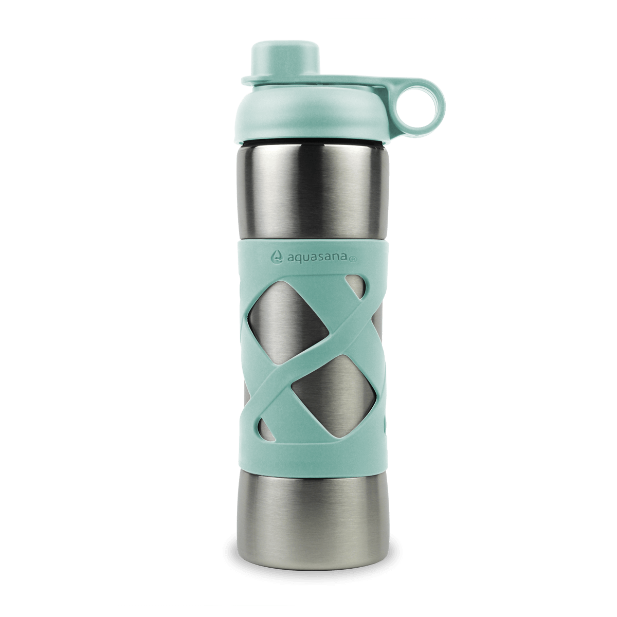 Aquasana Stainless Steel Insulated Water Filter Bottle, Glacier